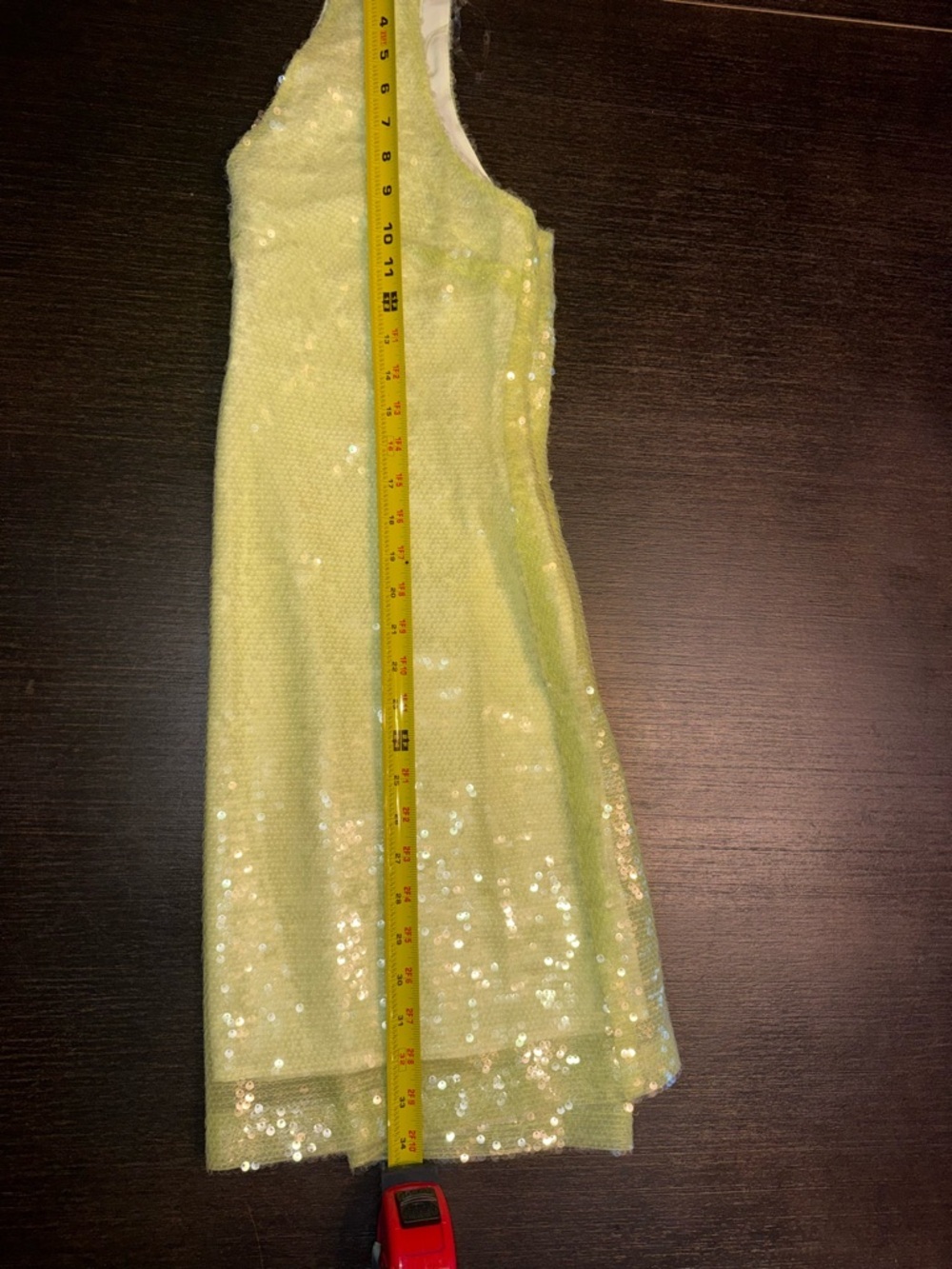 a new day Pale Lime Sequin V-Neck Mini Dress Party - Picture 8 of 8